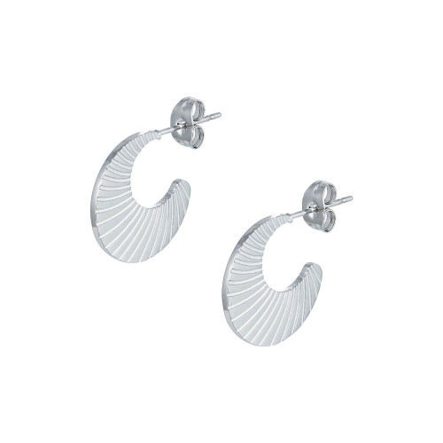 APHRODITE SHELL HOOPS SILVER APHRODITE SHELL HOOPS SILVER