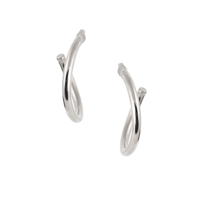DO THE TWIST HOOPS SILVER