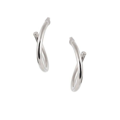 DO THE TWIST HOOPS SILVER