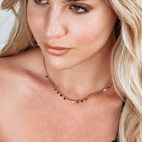 TINY DOTS NECKLACE ROSE