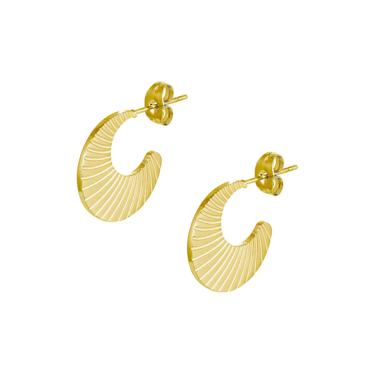 APHRODITE SHELL HOOPS GOLD