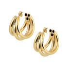 TRIPLE HOOPS MEDIUM GOLD