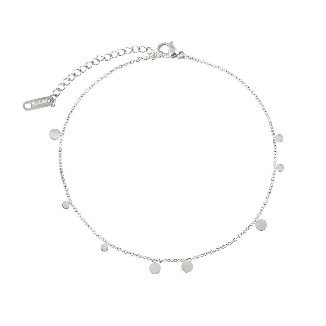 SMALL DOTS ANKLET SILVER